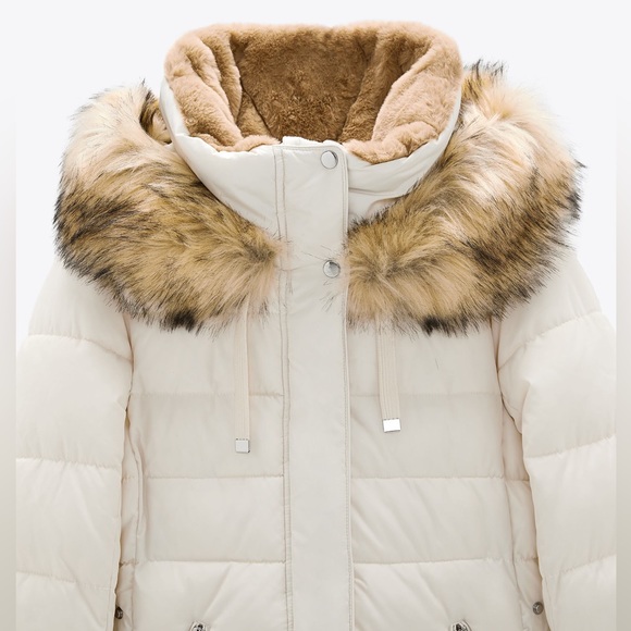 ZARA WATER REPELLENT PUFFER COAT - Picture 3 of 13